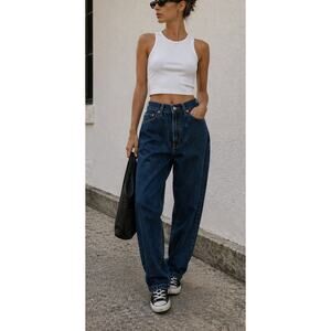 Vintage Levi’s 550 USA Mom Jeans High Rise Relaxed Tapered Dark Wash